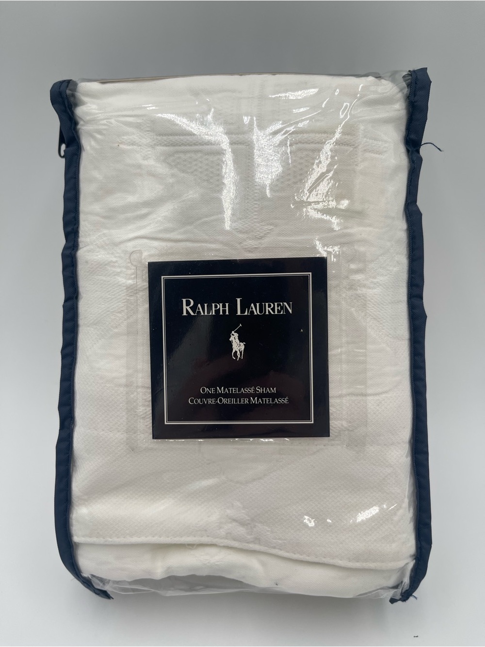 Ralph Lauren Home White Quilted Jacquard Matelasse 26" x 26" EURO Sham New NOS